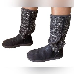 UGG Australia Camaya tall boots size 7. Gray metallic and sparkly.